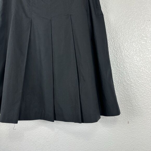 Marni Italy Skirt Women Size 42 US 6 Black Box Pleat Cotton Modern Chic Preppy - Picture 4 of 9